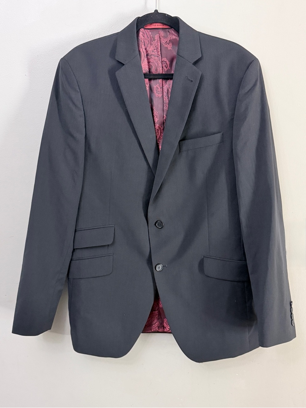 Ted Baker London Charcoal Grey 2-Piece Wool Suit 42L / 35L